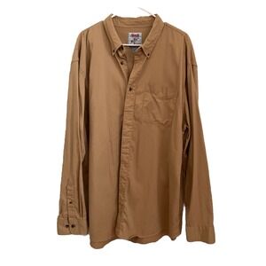 North Country Shirt Sz XXL BROWN‎ Men's Long-Sleeve Button Down